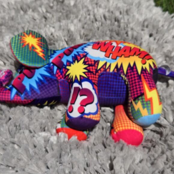 Pop Art Soft 16" Plush Elephant Mammoth Cartoon Wham Colorful Stuffed Animal POW - Picture 6 of 11